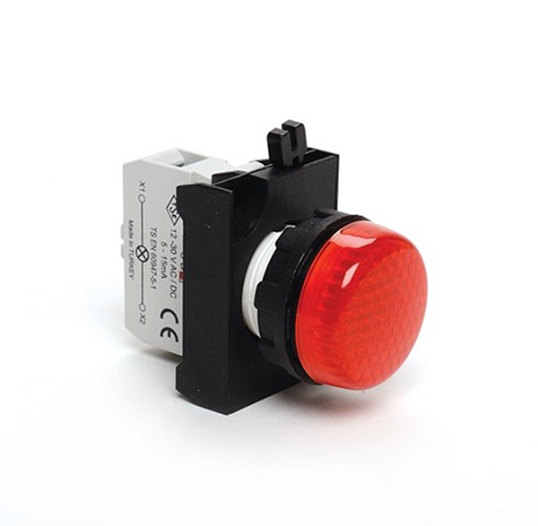 CP Series Plastic with LED 12-30V AC/DC Red 22 mm Pilot - CP060XK
